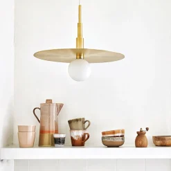 Spinode Minimale Hängelampe im modernen Design mit flacher Messingscheibe von Balance Lamp