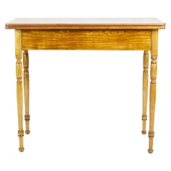 Spätbiedermeier Spieltisch aus Eschenholz, 19. Jh