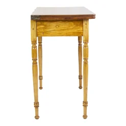Spätbiedermeier Spieltisch aus Eschenholz, 19. Jh