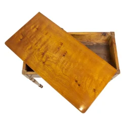 Spätbiedermeier Spieltisch aus Eschenholz, 19. Jh