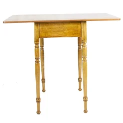 Spätbiedermeier Spieltisch aus Eschenholz, 19. Jh