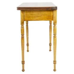 Spätbiedermeier Spieltisch aus Eschenholz, 19. Jh