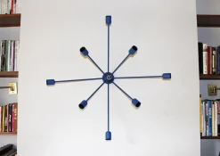 Sputnik 9-armige Wandlampe in Blau von Juanma Lizana
