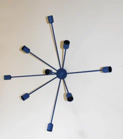 Sputnik 9-armige Wandlampe in Blau von Juanma Lizana