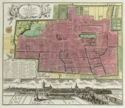 Stadtplan von Den Haag aus dem 18. Jh