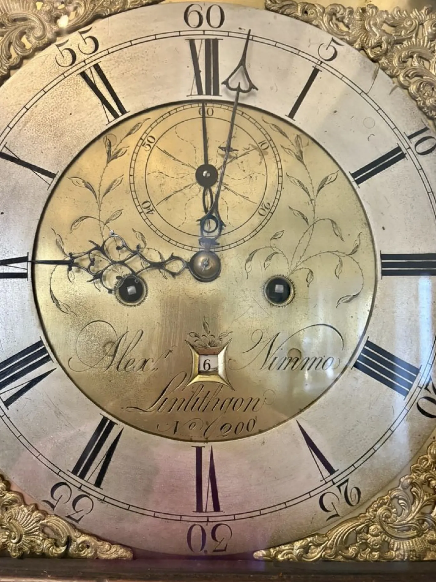 Standuhr aus Eiche, 18. Jh., 1780er