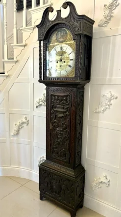 Standuhr aus Eiche, 18. Jh., 1780er