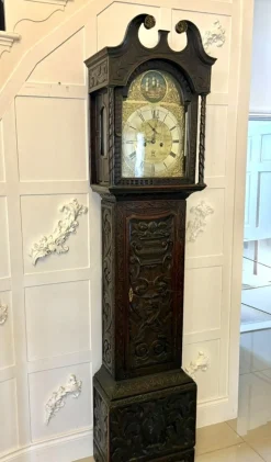 Standuhr aus Eiche, 18. Jh., 1780er