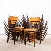 Stapelbare französische Esszimmerstühle von Mullca, 1950er, 6er Set