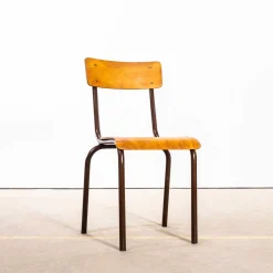 Stapelbare französische Esszimmerstühle von Mullca, 1950er, 6er Set