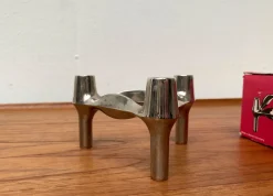 Stapelbarer deutscher Mid-Century Kerzenhalter von BMF, 1960er, 2er Set