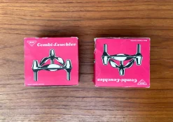 Stapelbarer deutscher Mid-Century Kerzenhalter von BMF, 1960er, 2er Set