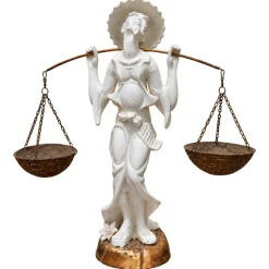 Statue aus Keramik & Holz, 1890er