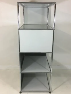 Stauregal aus Edelstahl von Fritz Haller, 1969