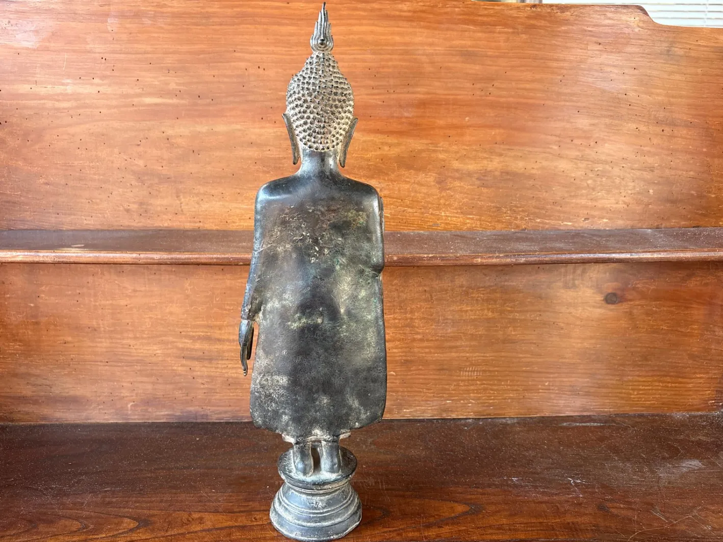 Stehender burmesischer Buddha im Mandalay Stil, frühes 20. Jh