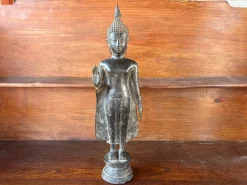 Stehender burmesischer Buddha im Mandalay Stil, frühes 20. Jh