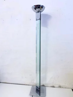 Stehlampe aus Chrom und Glas von Max Baguara, 1980er