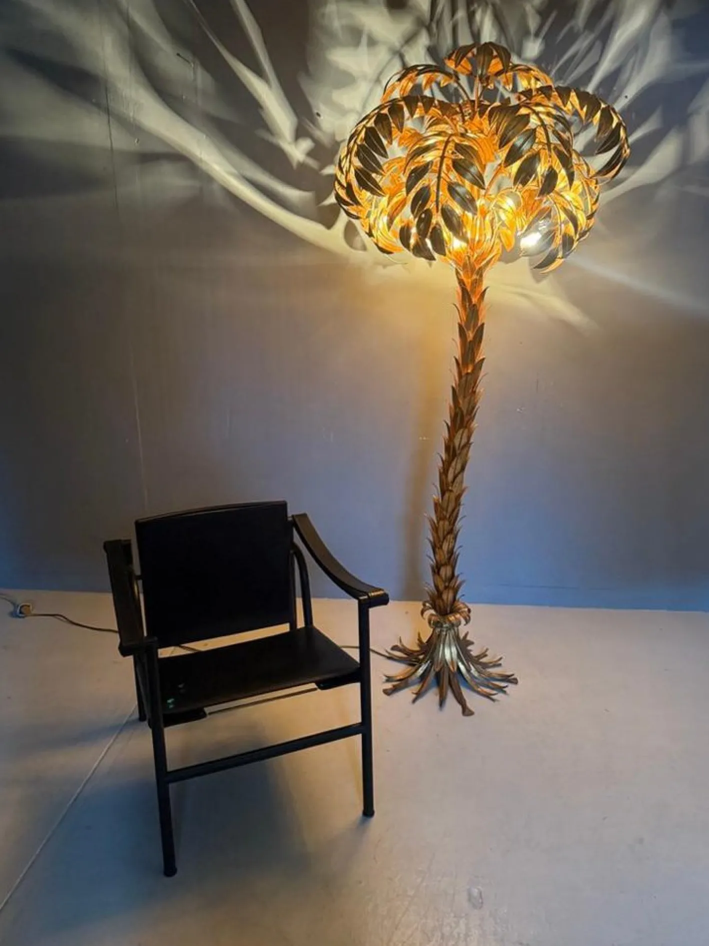 Stehlampe aus Palmen von Hans Kögl, 1970er
