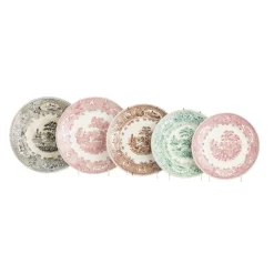 Steingut Teller von Sacavem, 1800er, 5er Set