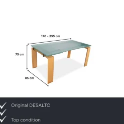 Stelzen Esstisch aus Holz mit Glas von Desalto