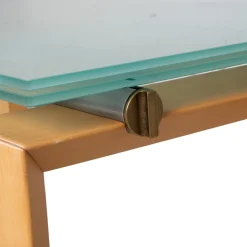 Stelzen Esstisch aus Holz mit Glas von Desalto