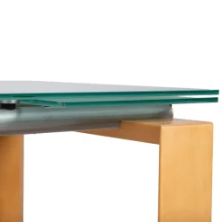 Stelzen Esstisch aus Holz mit Glas von Desalto