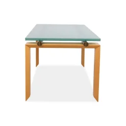 Stelzen Esstisch aus Holz mit Glas von Desalto