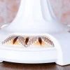 Österreichische Art Deco Tischlampe aus Keramik mit Stoffschirm, 1910er