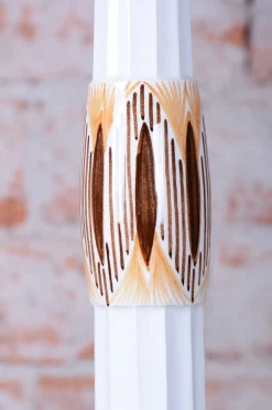 Österreichische Art Deco Tischlampe aus Keramik mit Stoffschirm, 1910er