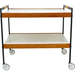 Österreichischer Vintage Barwagen Getränkewagen von Carl Auböck, 1960er