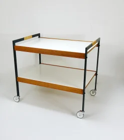Österreichischer Vintage Barwagen Getränkewagen von Carl Auböck, 1960er