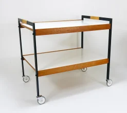 Österreichischer Vintage Barwagen Getränkewagen von Carl Auböck, 1960er
