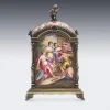 Österreichische Uhr aus Silber & Emaille, 19. Jh. von Hermann Ratzersdorfer, 1890er
