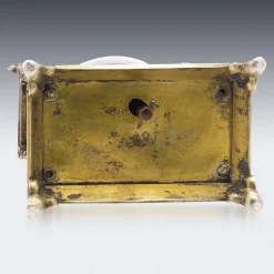Österreichische Uhr aus Silber & Emaille, 19. Jh. von Hermann Ratzersdorfer, 1890er
