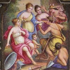 Österreichische Uhr aus Silber & Emaille, 19. Jh. von Hermann Ratzersdorfer, 1890er