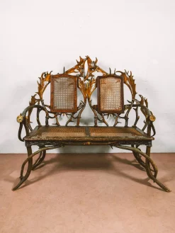 Österreichische Wohnzimmermöbel mit Intarsien, 10 . Set