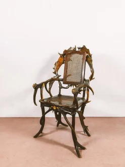 Österreichische Wohnzimmermöbel mit Intarsien, 10 . Set