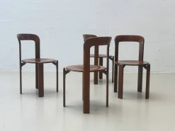 Stühle aus Gebeiztem Holz von Bruno Rey für Dietiker, 1971