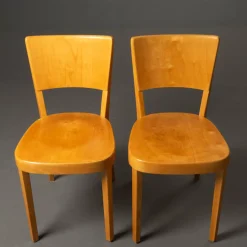 Stühle mit passendem Tisch von Max Ernst Hafeli für Horgen-Glarus, 1920er, 5er Set