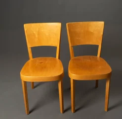 Stühle mit passendem Tisch von Max Ernst Hafeli für Horgen-Glarus, 1920er, 5er Set