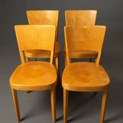 Stühle mit passendem Tisch von Max Ernst Hafeli für Horgen-Glarus, 1920er, 5er Set