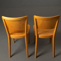 Stühle mit passendem Tisch von Max Ernst Hafeli für Horgen-Glarus, 1920er, 5er Set