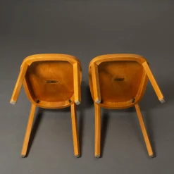 Stühle mit passendem Tisch von Max Ernst Hafeli für Horgen-Glarus, 1920er, 5er Set