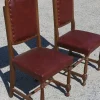 Stühle mit Sitz und Rückenlehne aus rotem Leder, Italien, 1980, 2er Set