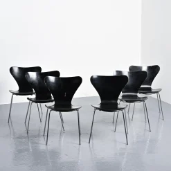 Stühle von Arne Jacobsen für Fritz Hansen, Denmark, 1970er, 6er Set