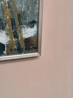 Stig Rosell, The Cat in the Window, 1950er, Öl auf Leinwand, gerahmt