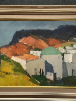 Stig Wernheden, Landschaft, 1960er, Öl auf Leinwand, gerahmt