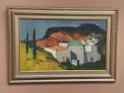 Stig Wernheden, Landschaft, 1960er, Öl auf Leinwand, gerahmt