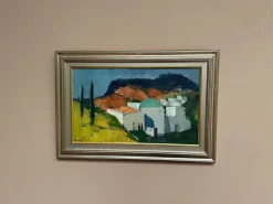 Stig Wernheden, Landschaft, 1960er, Öl auf Leinwand, gerahmt