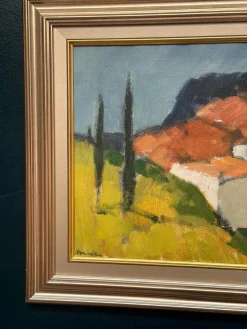 Stig Wernheden, Landschaft, 1960er, Öl auf Leinwand, gerahmt
